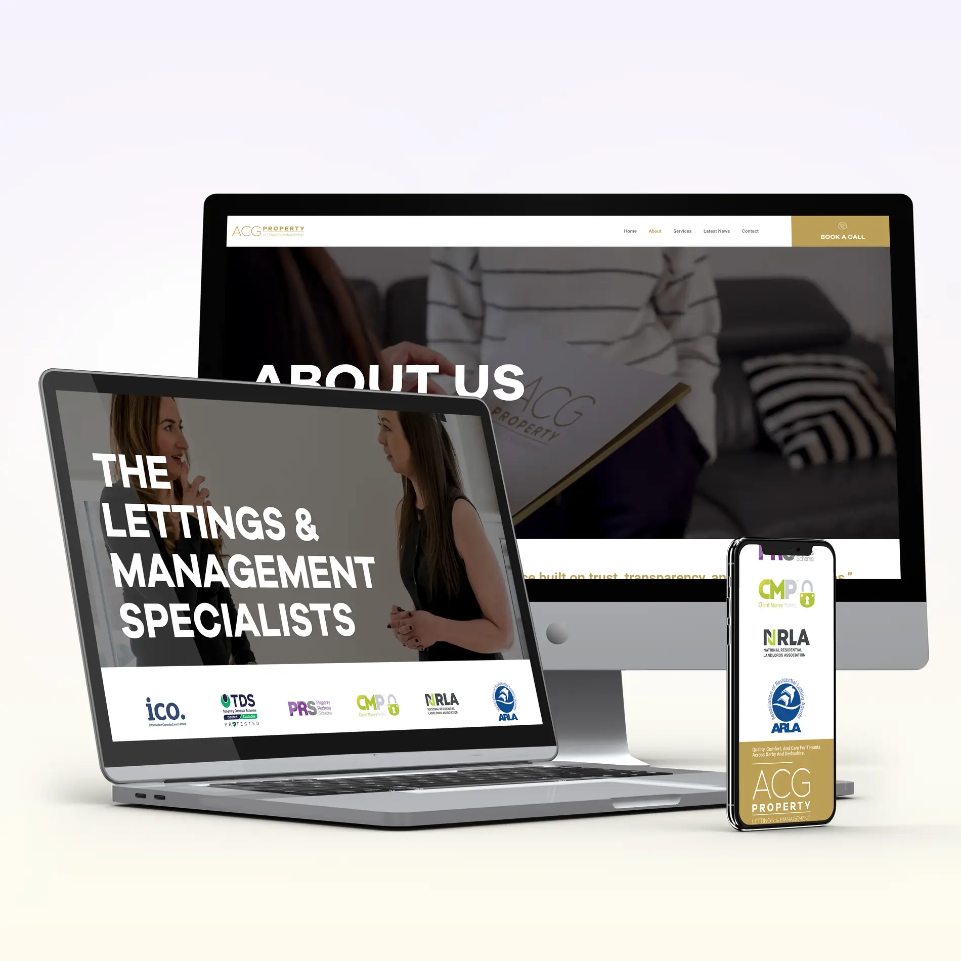 Acg property website develpopment developer Mindlabs Media huddersfield website designer