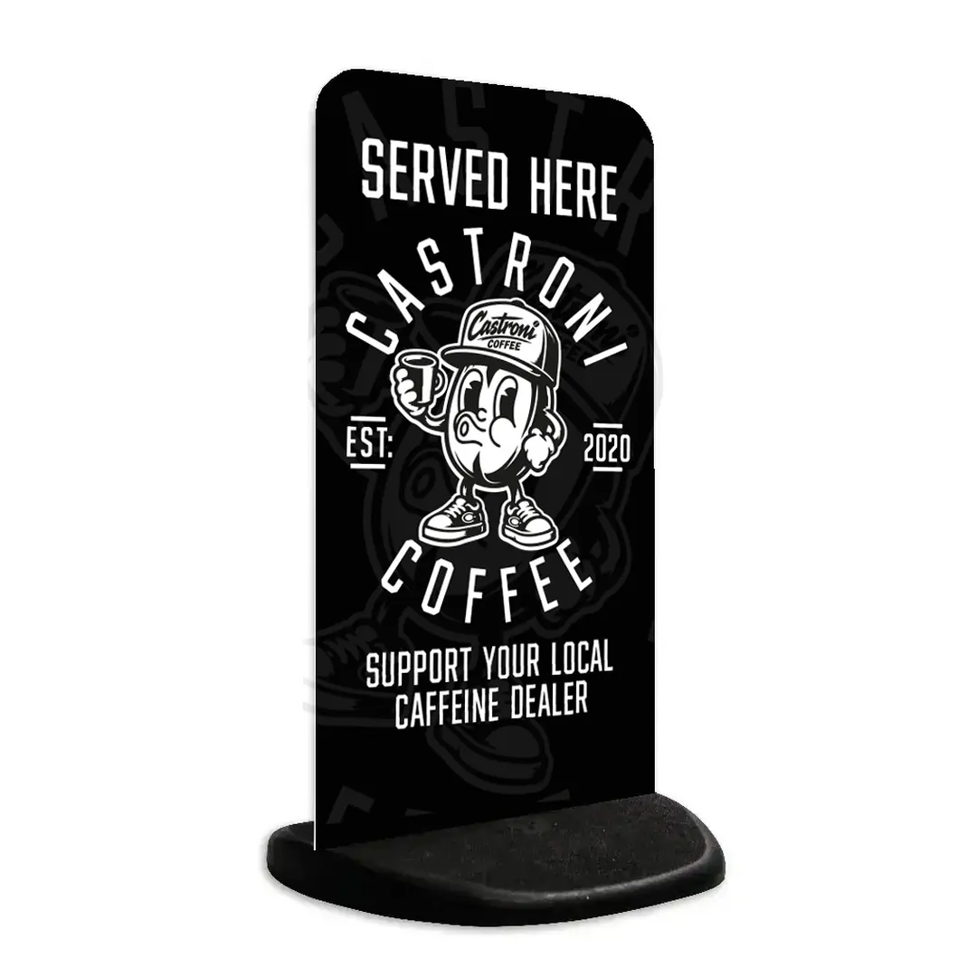 Castoni coffee pavement sign a board supply design Mindlabs Media creative design design