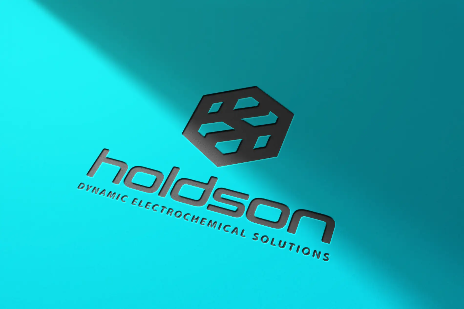 Holdson logo embossed design mockup