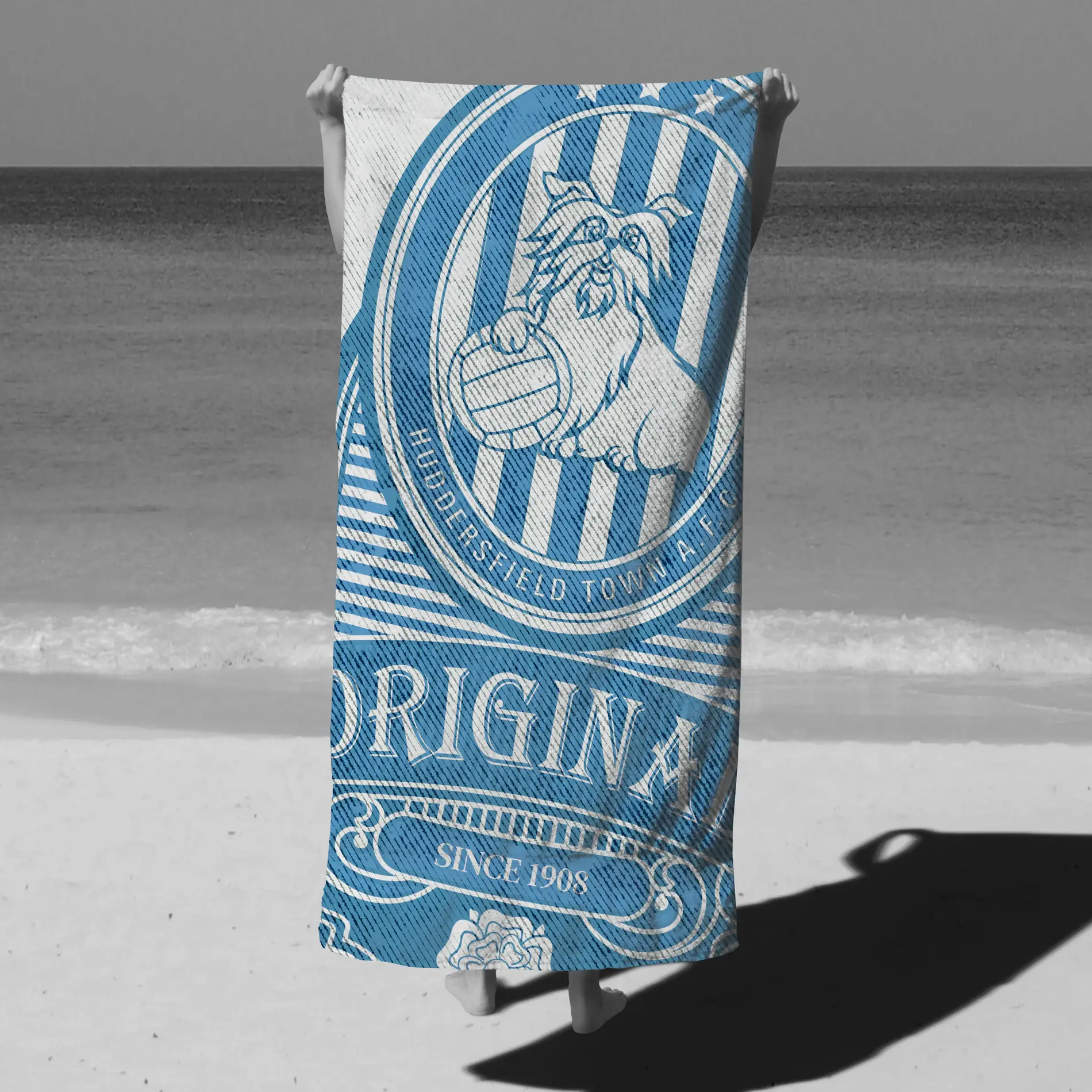 Huddersfield town beach towel merchandise design Mindlabs Media