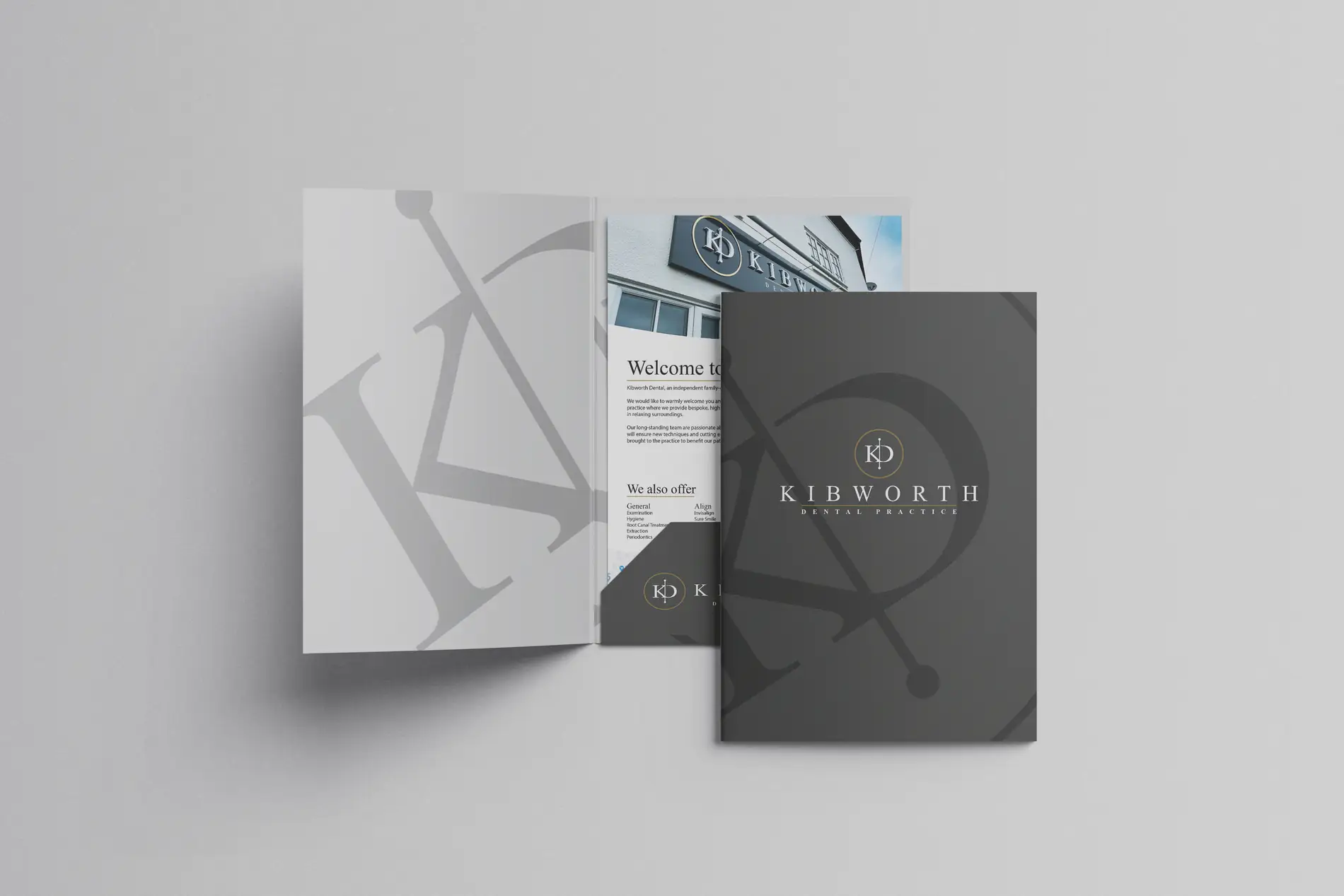 Kibworth dental presentation folder pack design Mindlabs Media