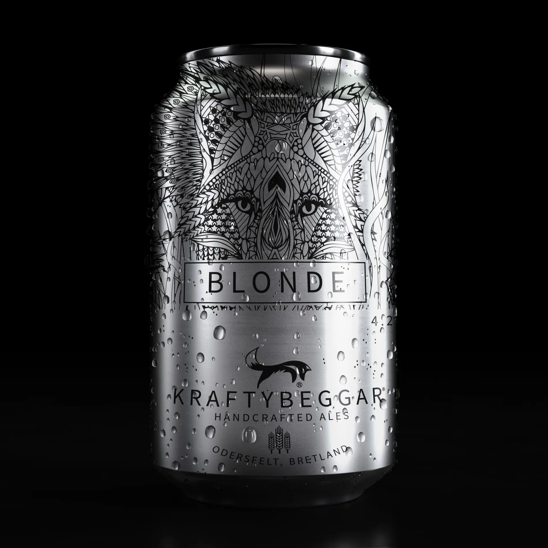 Krafty beggar blonde ale can packaging design micro brewery Mindlabs Media
