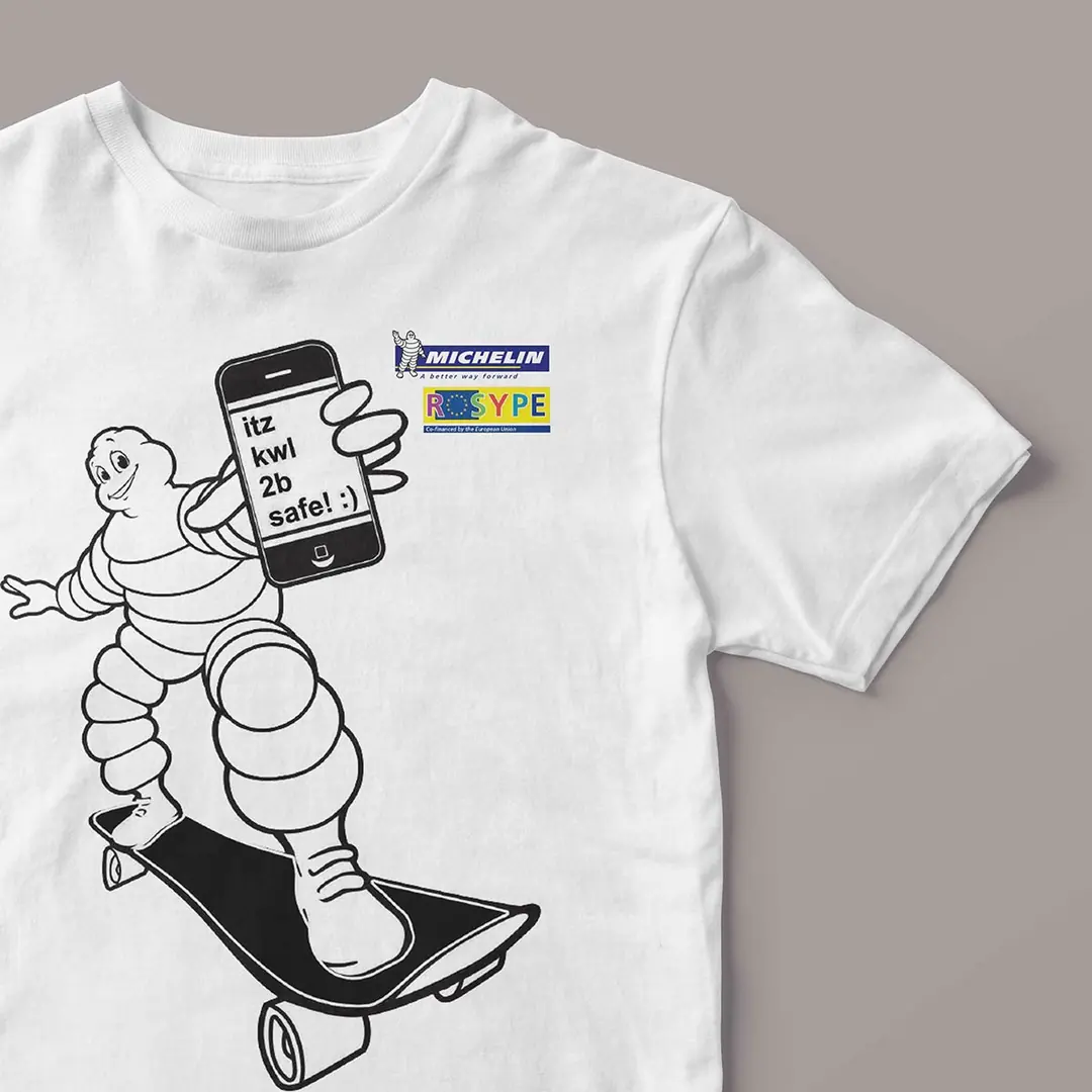 Michelin road safety campaign t shirt graphic design Mindlabs Media