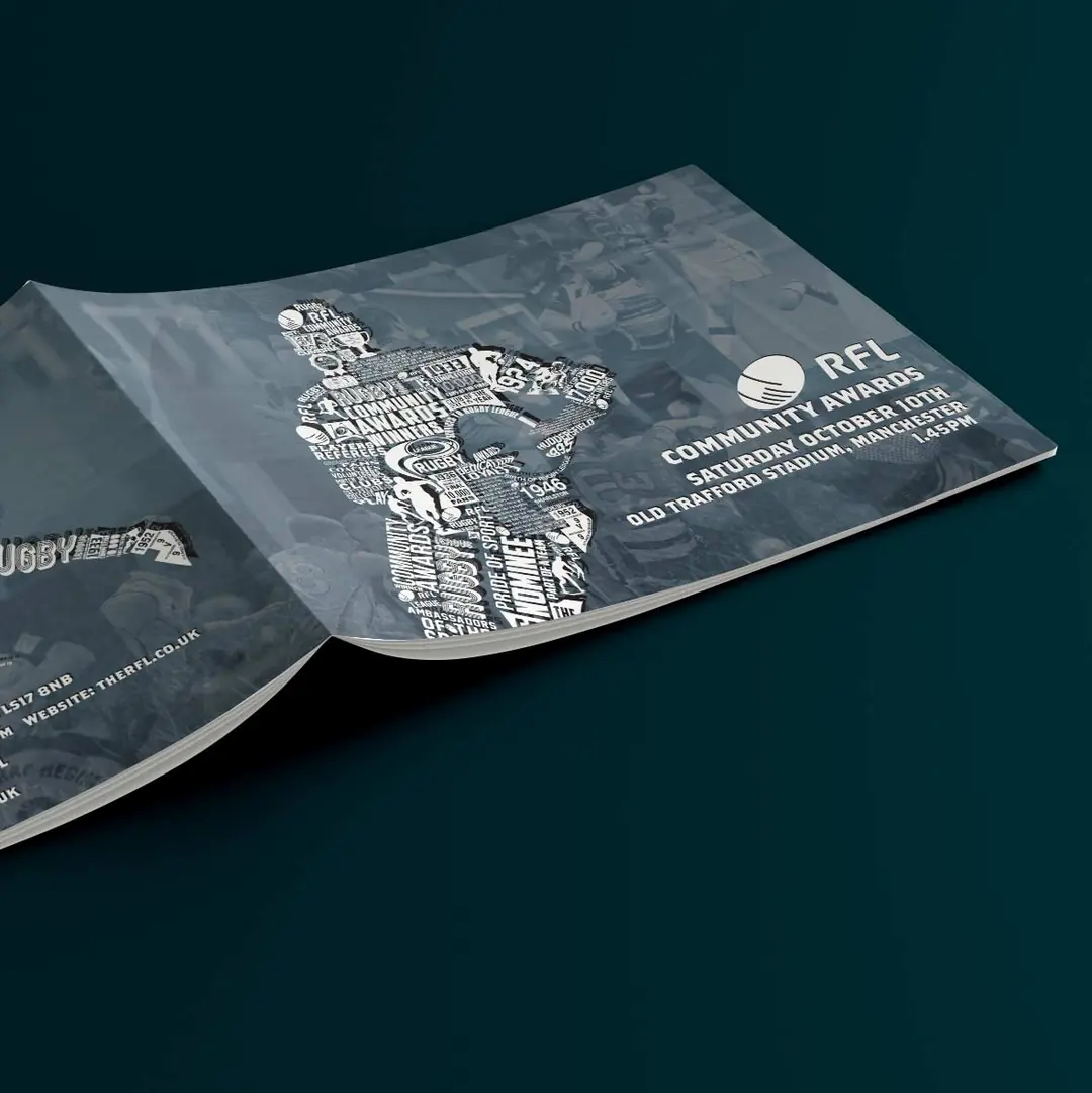 Rfl rugby league community awards brochure old trafford Mindlabs Media