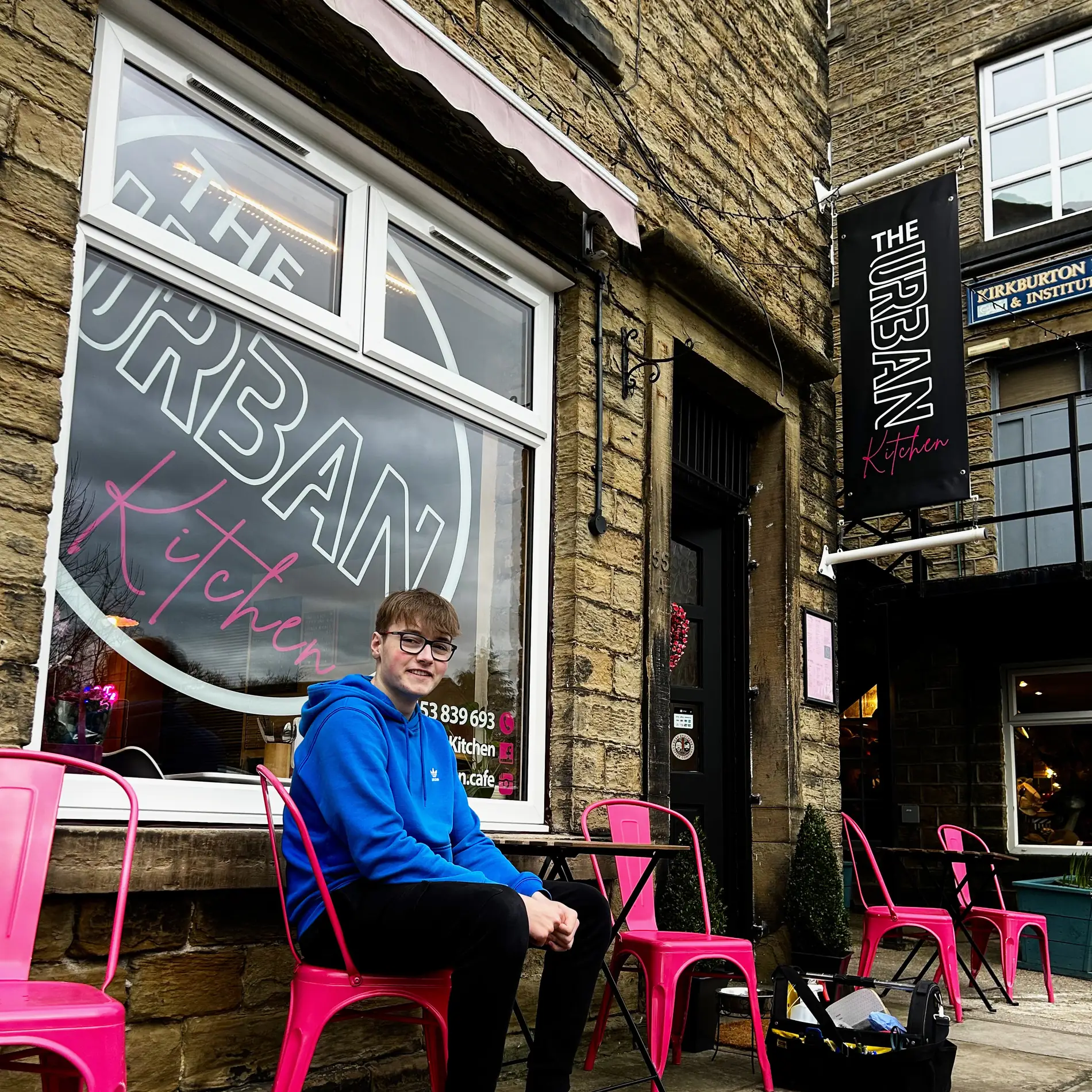 The urban kitchen kirkburton window graphics apprentice signage design supply install mi
