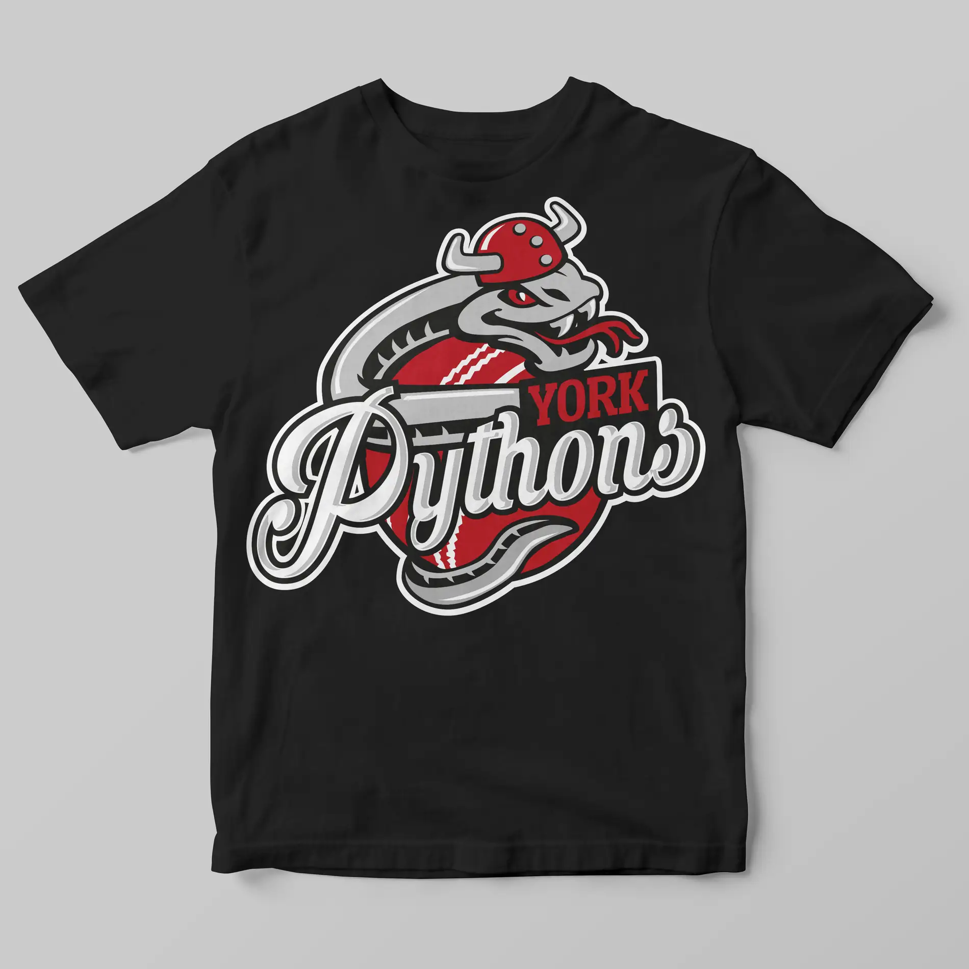 York pythons cricket super 1s team badge kit design Mindlabs Media