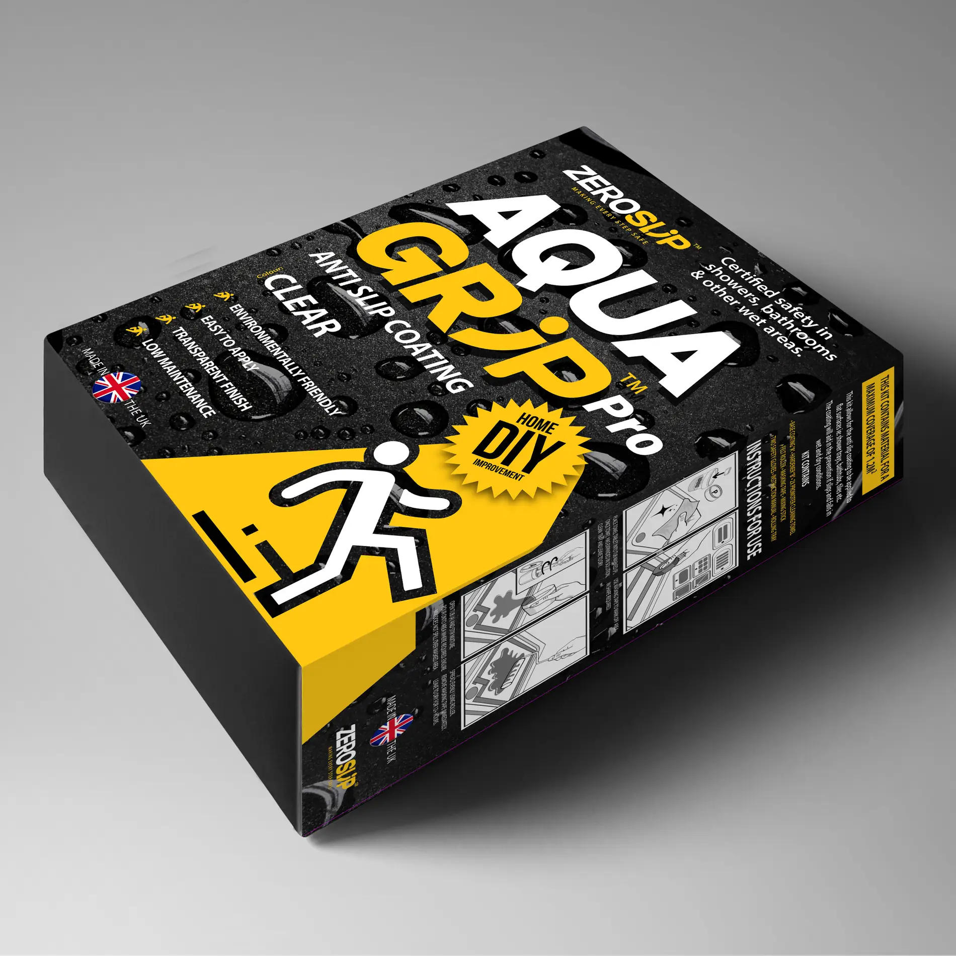 Zeroslip aquagrip box mockup packaging design huddersfield Mindlabs Media