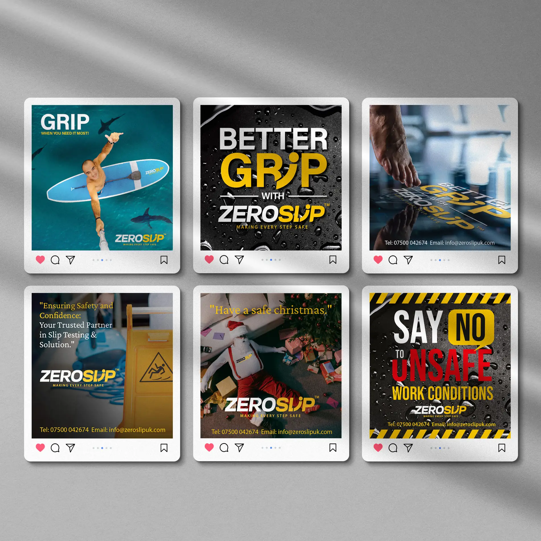 Zeroslip soial media posts design designers Mindlabs Media