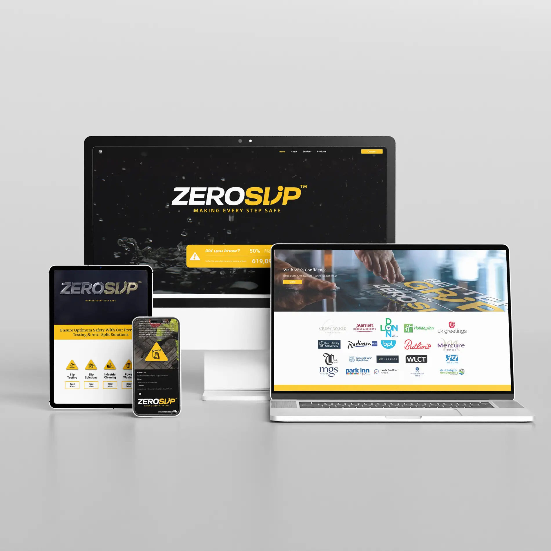 Zero Slip UK — A product brand built from scratch — identity, packaging and an e-commerce site that sells it.